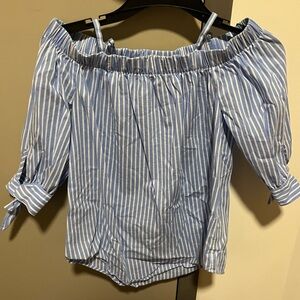 Byer Off The Shoulder Striped Top